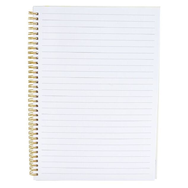 Cahier &agrave; spirale avec &eacute;lastique lat&eacute;ral format A4 184 pages