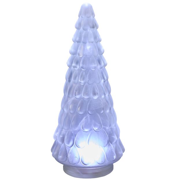 Sapin d&eacute;coratif lumineux LED &Oslash;10,5xH25cm