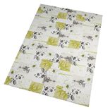 Prot&egrave;ge table imprim&eacute; fleur galet Zen vert 140 cm