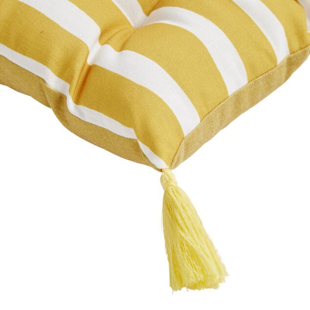 Matelas de sol Baya rayures bayad&egrave;res jaunes et blanches 60x120cm