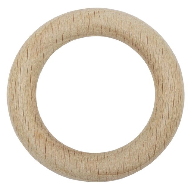 Anneau de rideau en bois naturel &Oslash;42mm x10