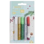 Colle colorée pailletée 10ml x5