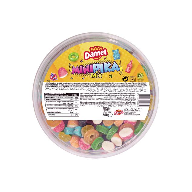 Bonbon acidul&eacute; mini pika mix Damel 500gr