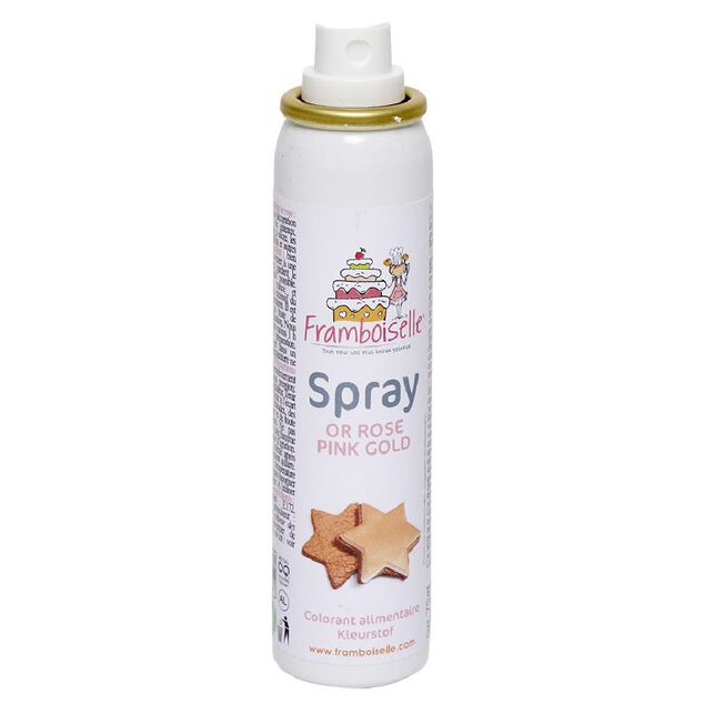 Colorant alimentaire spray rose dor&eacute; 75 ml