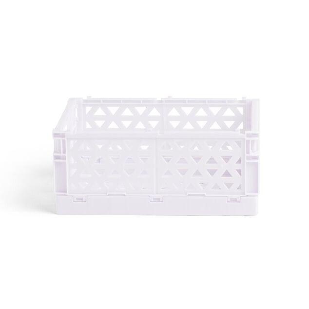 Caisse pliable polypropyl&egrave;ne 17x12x7.5cm violet pastel