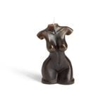 Bougie buste noir 5x3,5xH7,5cm