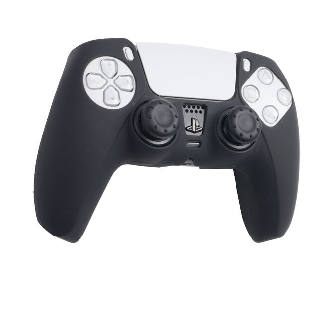 Protection en silicone noir pour manette de console PS5