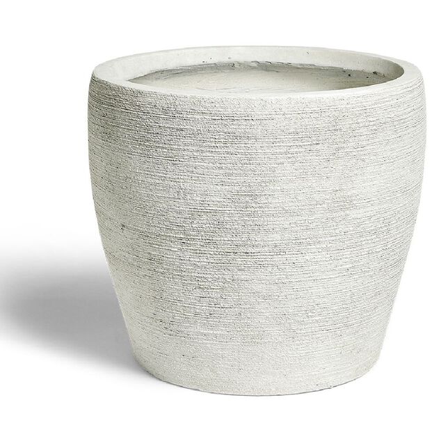 Pot fibre d'argile blanc &Oslash;35xH32cm