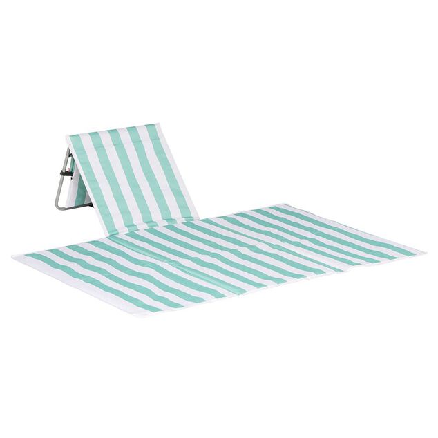 Dossier de plage XL Funky rayure vert blanc 153x148xH41cm