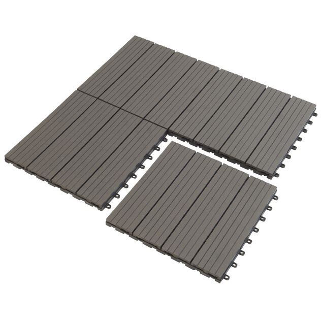 Dalle de jardin clipsable noir x4