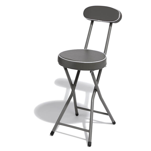 Chaise pliante Tony Gris anthracite &Oslash;30 x H.74 cm