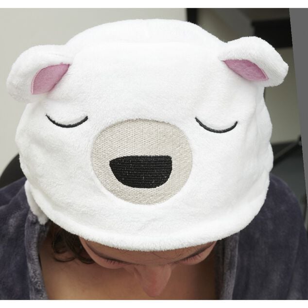 Plaid &agrave; capuche gris gamme banquise