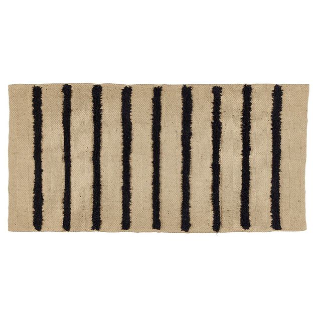 Tapis jute tuft&eacute; jute et coton 140x70cm