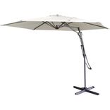 Parasol d&eacute;port&eacute; Malaga &Oslash;345xH245cm taupe