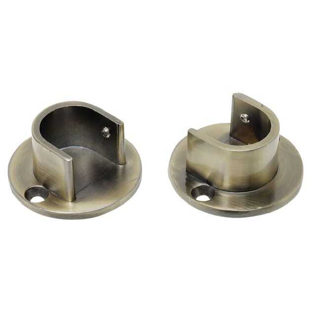 Support tringle &agrave; rideau dor&eacute; &Oslash;20mm x2