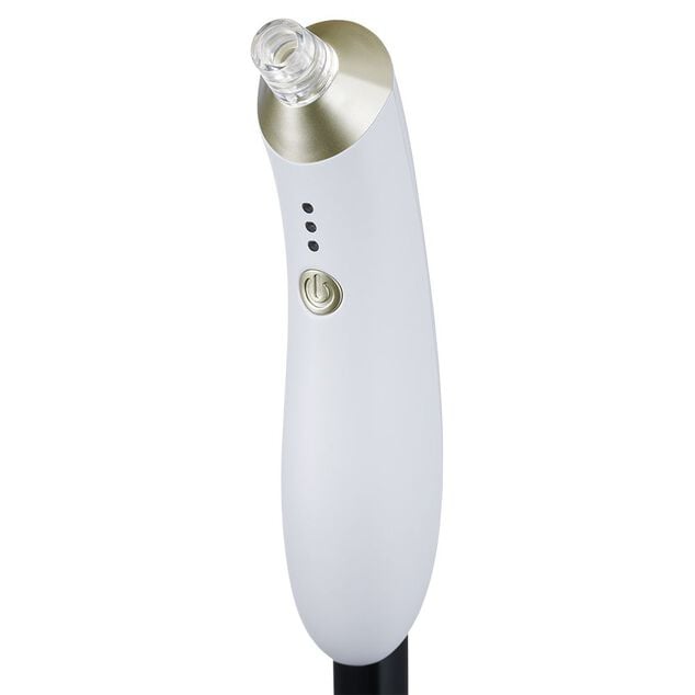 Aspirateur &agrave; point noir blanc et dor&eacute;