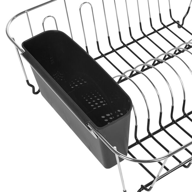 Égouttoir à vaisselle gris et noir