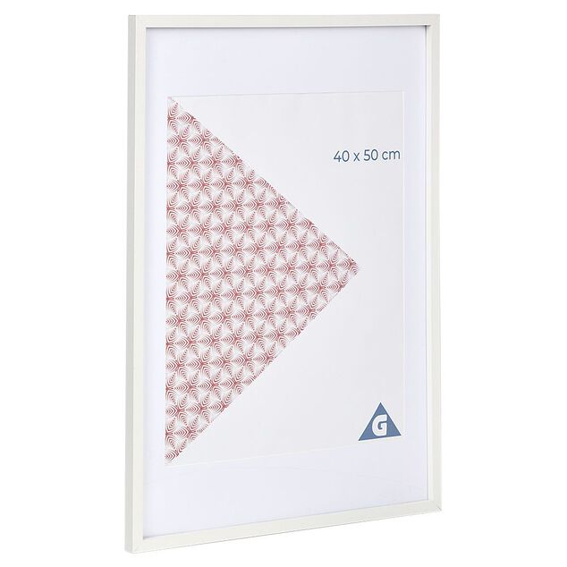 Cadre photo bois blanc 50x70cm pour photo 40x50cm