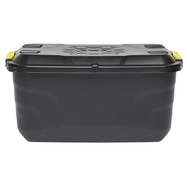 Box de rangement brico noir 75L