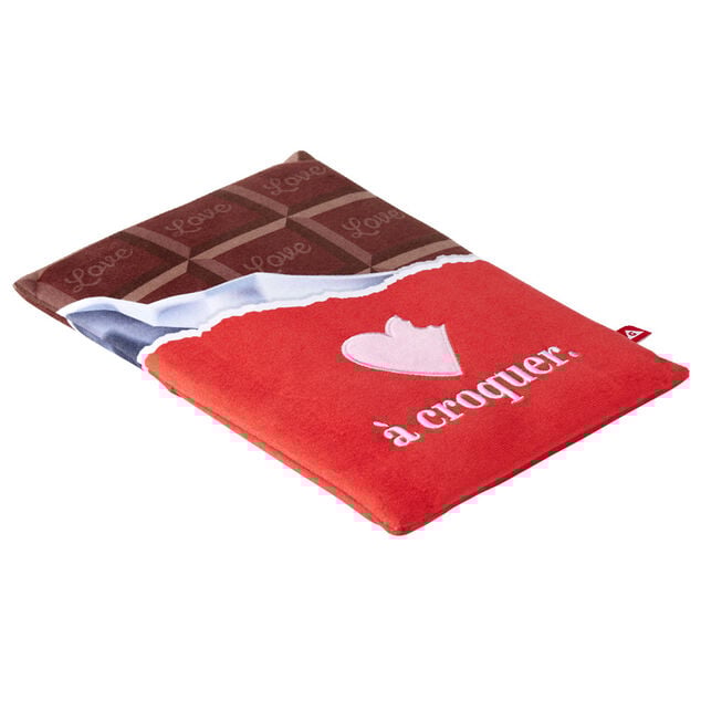Bouillotte forme tablette de chocolat pour micro onde L32x20x4cm