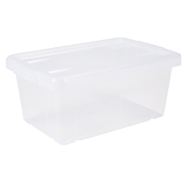 Boîte de rangement transparente avec couvercle 4,4L