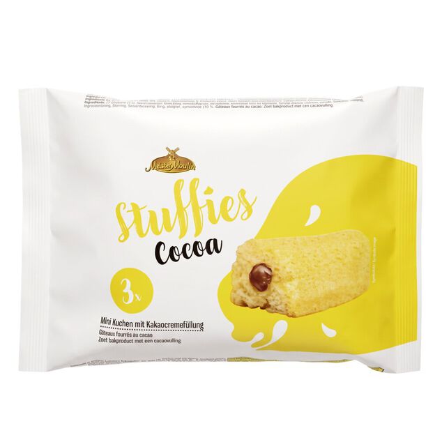 G&acirc;teaux fourr&eacute;s cr&egrave;me cacao 45gr x3