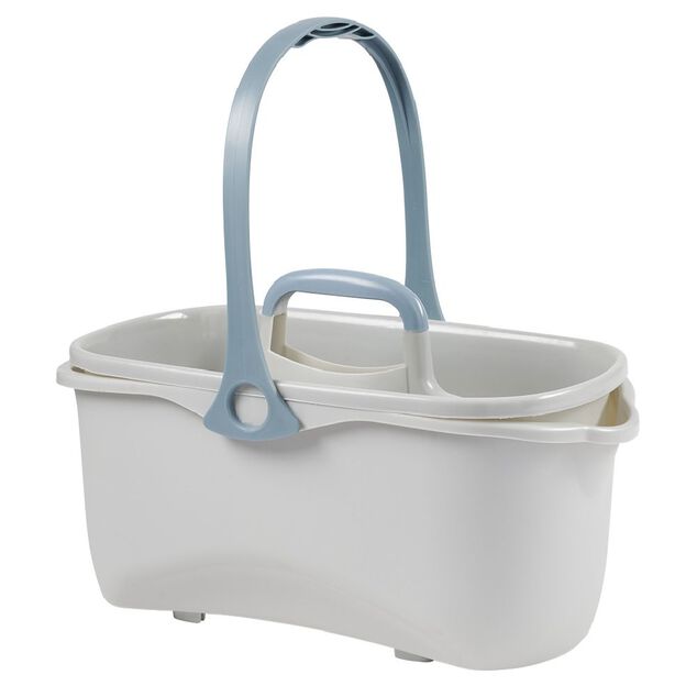 Seau de m&eacute;nage 11L avec panier gris et bleu