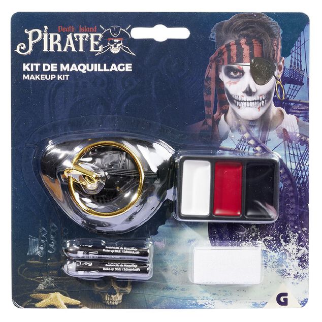 Kit maquillage Halloween pirate blanc