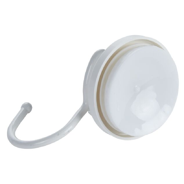 Pat&egrave;re 1 crochet &agrave; ventouse blanc