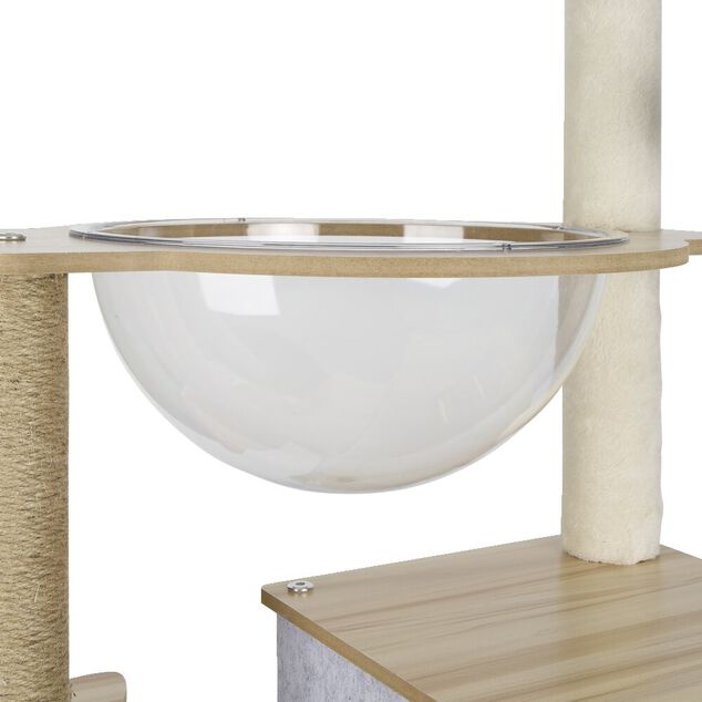 Arbre &agrave; chat avec couchages/griffoirs/balle 48x48xH120cm