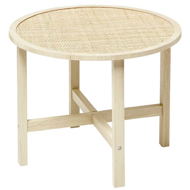 Table basse Kanna cannage de rotin &Oslash;60xH45 cm