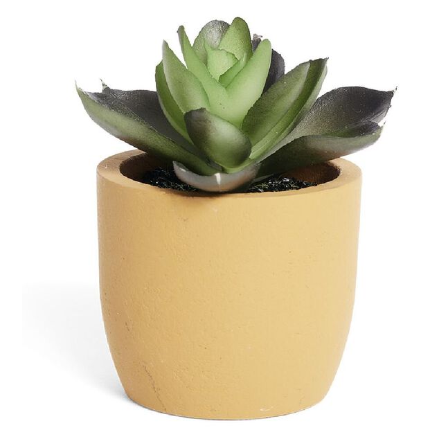 Plante artificielle dans pot en pierre - 4 mod&egrave;les