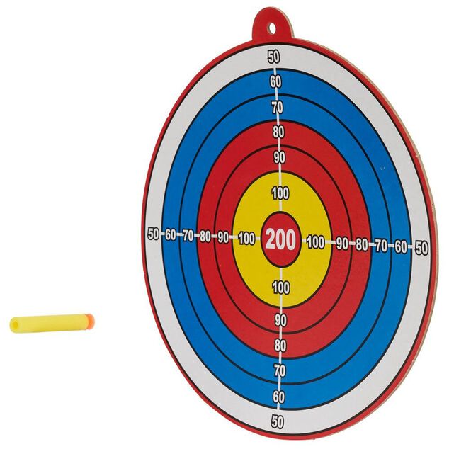 Jeu de cible pour toilettes avec pistolet fl&eacute;chettes et cible