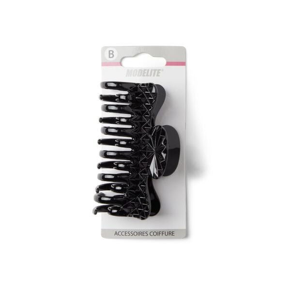 Pince cheveux crabe noir brillant L9cm