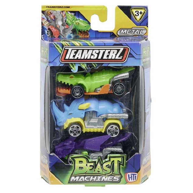Voiture m&eacute;tal Teamsterz x3 (6 mod&egrave;les)
