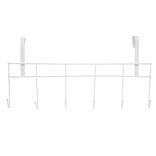 Pat&egrave;re de porte en m&eacute;tal noir 6 crochets L40x20cm