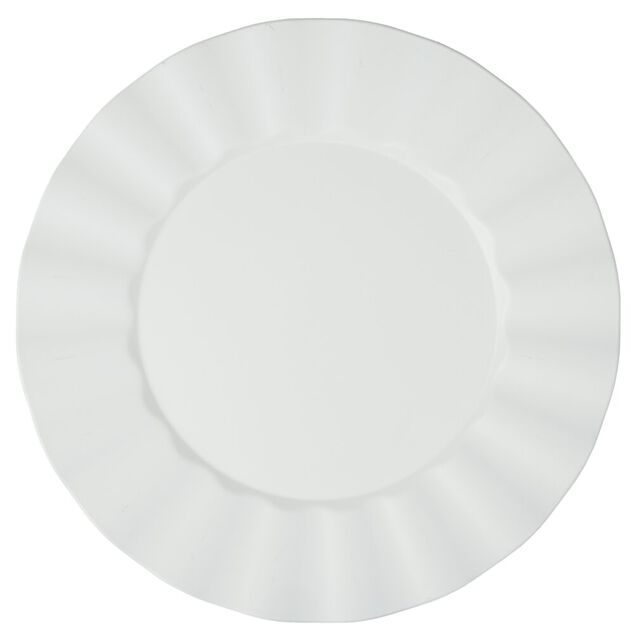 Sous-assiette bord ondul&eacute; &Oslash;33 cm blanc