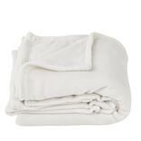 Plaid microfibre 130x160cm blanc