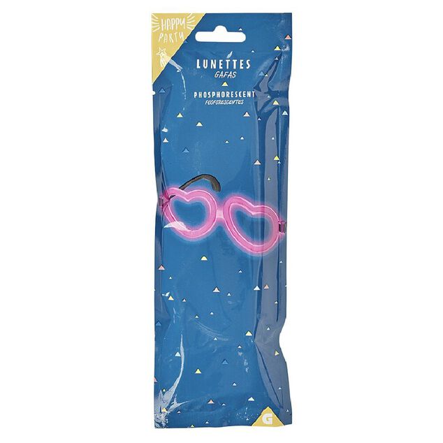 Paire de lunettes lumineuse en forme de coeur