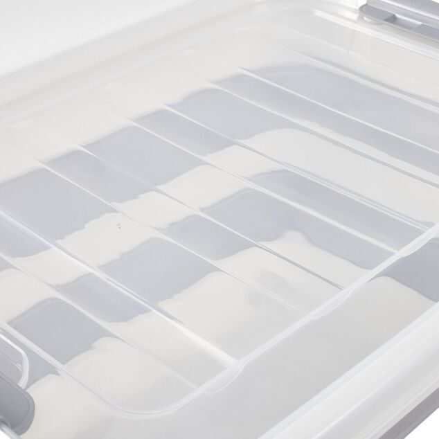 Box de rangement pliable 30L &agrave; roulettes 52x39xH29cm