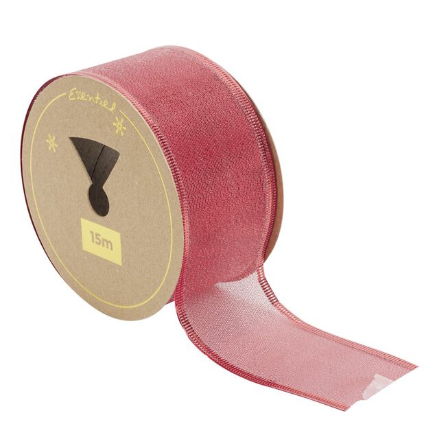 Ruban décoratif Noël organza 15m (3 modèles)