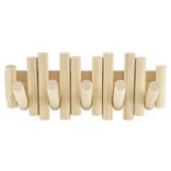 Patère rabattable en bois 5 crochets L38xH16cm