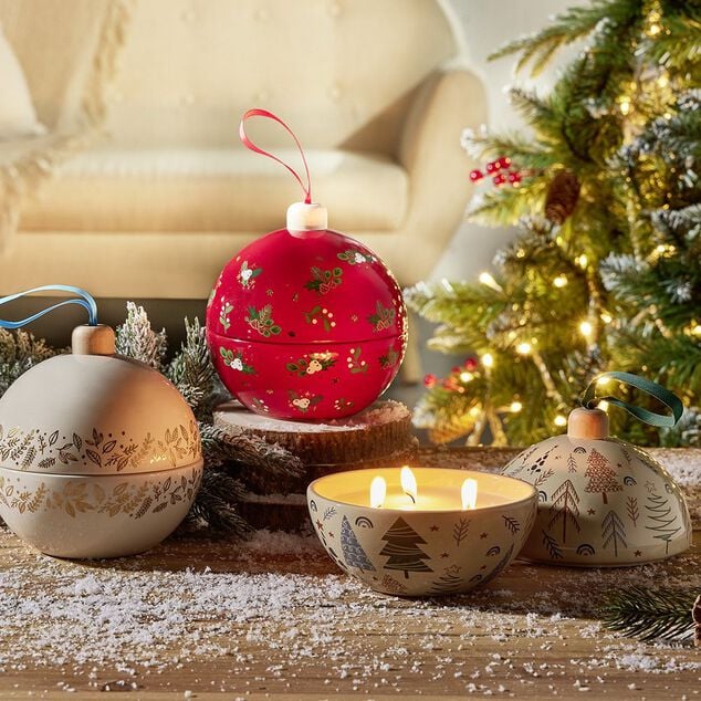 Bougie bonbonni&egrave;re No&euml;l parfum&eacute;e 25h