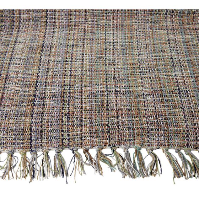 Tapis coton rayure multicolore 50x80cm