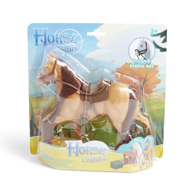 Kit de jeu &eacute;curie et cheval blanc ou marron