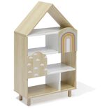 &Eacute;tag&egrave;re enfant 7 cases design nuage arc en ciel - L60,5xP30xH100 cm