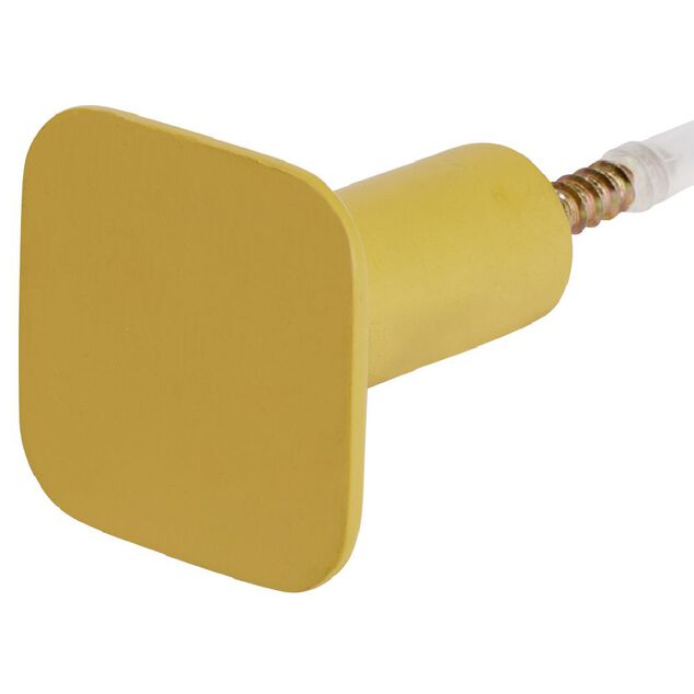 Pat&egrave;re murale carr&eacute;e jaune polyr&eacute;sine 4,3x4,3cm