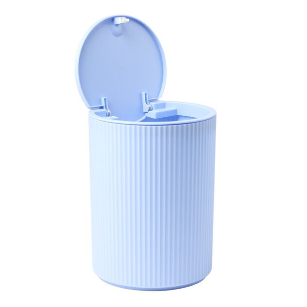 Poubelle salle de bain 5L plastique stries &Oslash;18,5xH24cm (3&nbsp;mod&egrave;les)