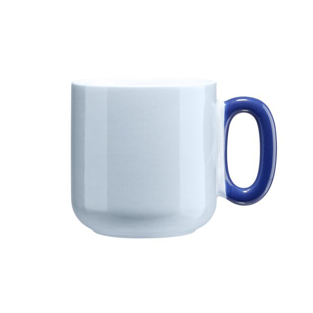 Mug porcelaine 36cl couleur unie anse originale &Oslash;9xH9cm (4 mod&egrave;les)