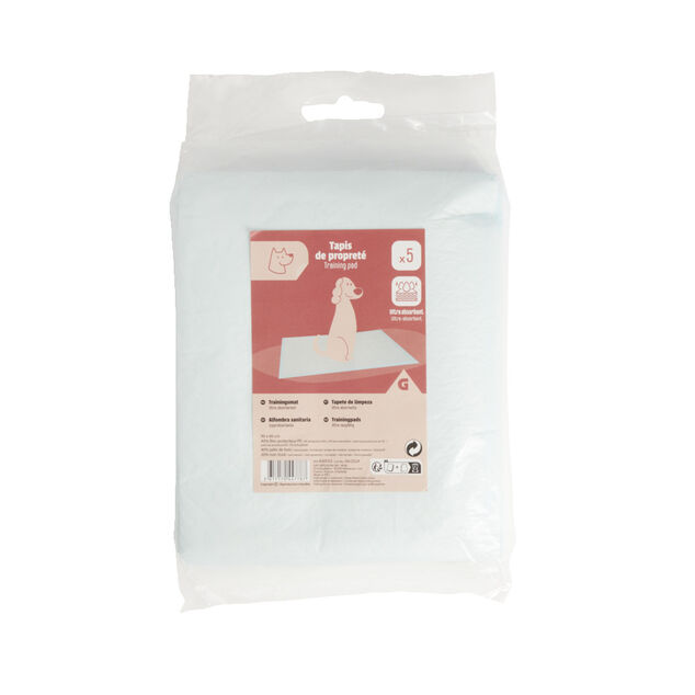 Tapis de propret&eacute; x5 ultra-absorbants chien 60x90cm